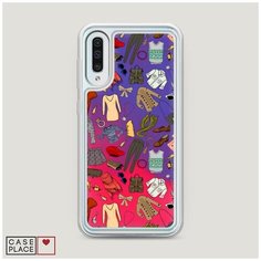 Чехол неоновый Жидкий Samsung Galaxy A50 Модный гардероб Case Place