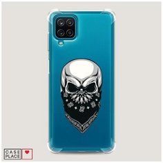 Чехол силиконовый Противоударный Samsung Galaxy A12 Череп в маске Case Place