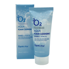 FarmStay Кислородная увлажняющая пенка для умывания O2 Premium Aqua Foam Cleansing