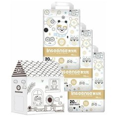 Inseense подгузники-трусики XXL +15 кг 20 шт х 3 упаковки MEGA V6 + подарочный домик "Кошкин домик" (картон) + восковые мелки.