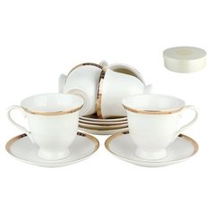 Набор чайный 6/12 ф.классическая 220мл. п/уп Золотой Лед VZLC8 Коралл