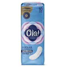 OLA! CLASSIC NORMAL Прокладки женские гигиенические впитывающие толстые без крылышек 10 шт/упак.