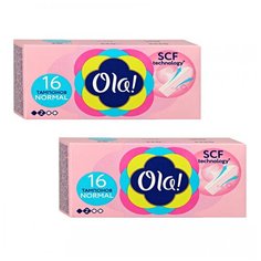 Комплект Тампоны женские гигиенические OLA! NORMAL Шелковистая поверхность 16 шт/упак.х 2 упак.