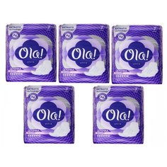 Комплект OLA! Прокладки женские гигиен. ультратонкие ночные с ионами серебра 7 шт/упак.х5 упак.