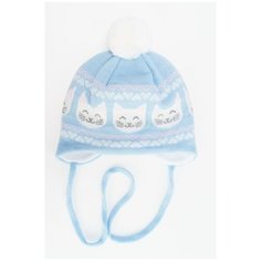 Шапка Marhatter размер 48-50, белый/голубой