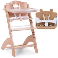 Стульчик для кормления Childhome Lambda 2 Natural с подушкой Тедди