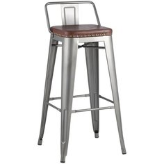 Стул STOOL GROUP Tolix Soft 91.5 см, металл/искусственная кожа, цвет: серебристый