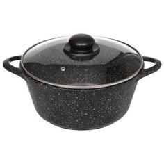 Кастрюля алюминий, антипригарное покрытие, 3 л, с крышкой, Горница, Гранит, к2433аг