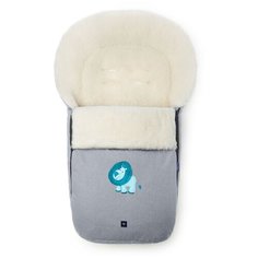 Конверт-мешок Womar S77 Exlusive Lion melange fabric в коляску 95 см светло-серый