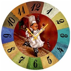 SvS Настенные часы SvS 3002692 Бегущий повар СВС