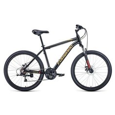 Велосипед 26" Forward Hardi 2.1 disc, 2021, цвет черный/желтый, размер 18" 7076799
