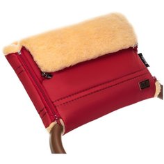 Nuovita Муфта меховая для коляски Alpino Pesco rosso/красный