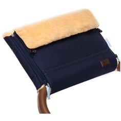 Nuovita Муфта меховая для коляски Alpino Pesco blu scuro/темно-синий