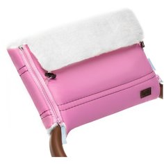 Nuovita Муфта меховая для коляски Alpino Bianco rosa/розовый