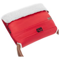 Nuovita Муфта меховая для коляски Alaska Bianco rosso/красный