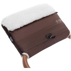 Nuovita Муфта меховая для коляски Alaska Bianco cioccolata/шоколад