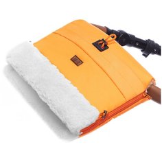Nuovita Муфта меховая для коляски Alaska Bianco arancio/оранжевый