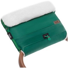 Nuovita Муфта меховая для коляски Alaska Bianco smeraldo/изумрудный