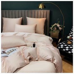 Комплект постельного белья Soft Box Туфелька балерины Семейный, Мако-сатин, простыня на резинке 160х200х30, наволочки 50x70, 70x70