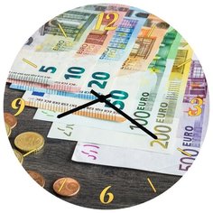 SvS Настенные часы SvS 3001925 Евро купюры и монеты СВС