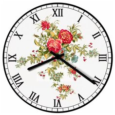 SvS Настенные часы SvS 4001029 Flowers Розы вроссыпь СВС