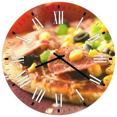 SvS Настенные часы SvS 3001727 Kitchen Пицца салями СВС