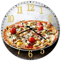 SvS Настенные часы SvS 3001731 Kitchen Пицца с помидорами СВС