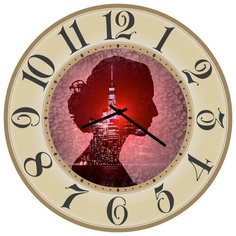 SvS Настенные часы SvS 3502252 Город в образе девушки СВС