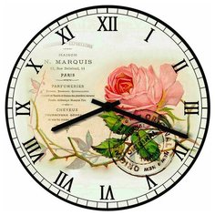 SvS Настенные часы SvS 4001046 Vintage Роза винтаж СВС