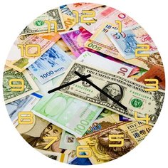 SvS Настенные часы SvS 3501911 Купюры разных стран СВС