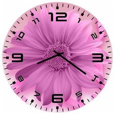 SvS Настенные часы SvS 3502427 Фиолетовый цветок СВС