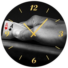 SvS Настенные часы SvS 3501657 Два туза СВС