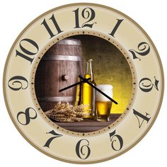 SvS Настенные часы SvS 3502169 Kitchen Бочка с пивом СВС