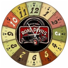 SvS Настенные часы SvS 3502392 Road Devills СВС