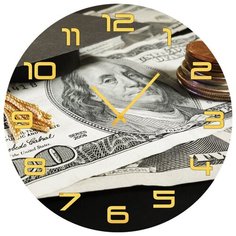 SvS Настенные часы SvS 3001903 Доллары и монеты СВС