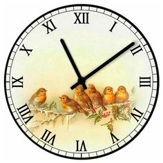 SvS Настенные часы SvS 4001049 Vintage Птицы на ветке СВС