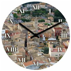 SvS Настенные часы SvS 3501558 Город сверху СВС