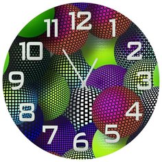 SvS Настенные часы SvS 4001639 Разноцветные сферы СВС