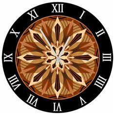 SvS Настенные часы SvS 3502881 Коричневый узор СВС