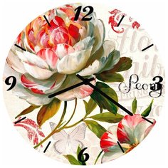 SvS Настенные часы SvS 3502851 Большой красивый цветок СВС