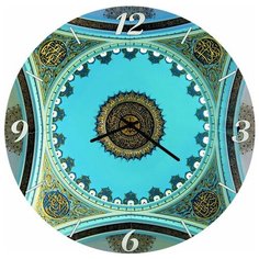 SvS Настенные часы SvS 3002664 Бирюзовые узоры СВС