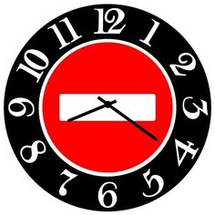 SvS Настенные часы SvS 4002539 Дорожный знак Вьезд запрещен СВС