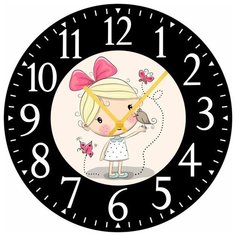 SvS Настенные часы SvS 4002746 Девочка с птичкой СВС