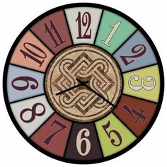 SvS Настенные часы SvS 3502780 Узоры в яркой рамке СВС