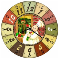 SvS Настенные часы SvS 4002675 Повар с овощами СВС