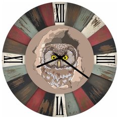 SvS Настенные часы SvS 3002757 Рисованая сова СВС