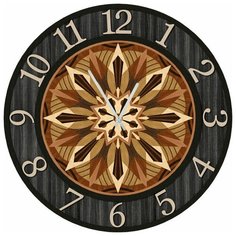 SvS Настенные часы SvS 4002880 Узор в черной рамке СВС