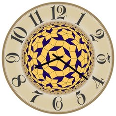 SvS Настенные часы SvS 3002961 Желто-синий узор СВС