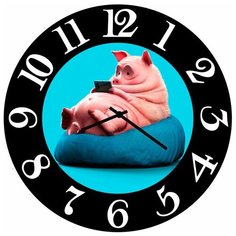 SvS Настенные часы SvS 3002590 Свинья в сети СВС