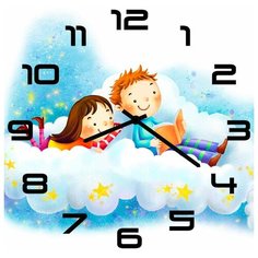 SvS Настенные часы SvS 4002613 Дети на облаке СВС